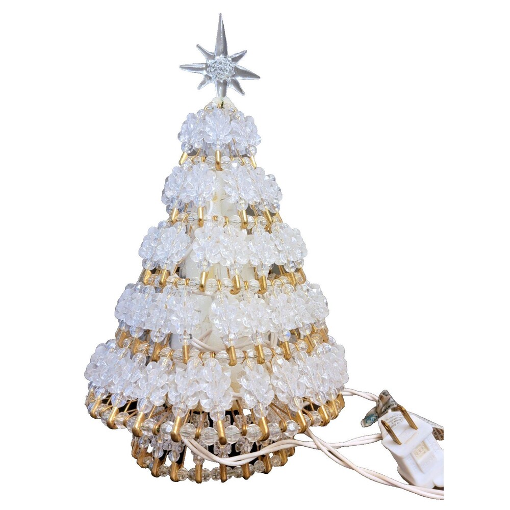 Vintage-Style, Handmade Christmas Tree Constructed From Gold Safety Pins
